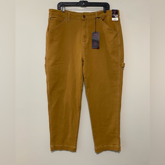 NWT womenβs No Boundaries High Rise Carpenter Pants in brown size juniors 21 - Picture 1 of 5